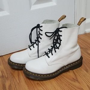 Dr Martens Pascal White Boots